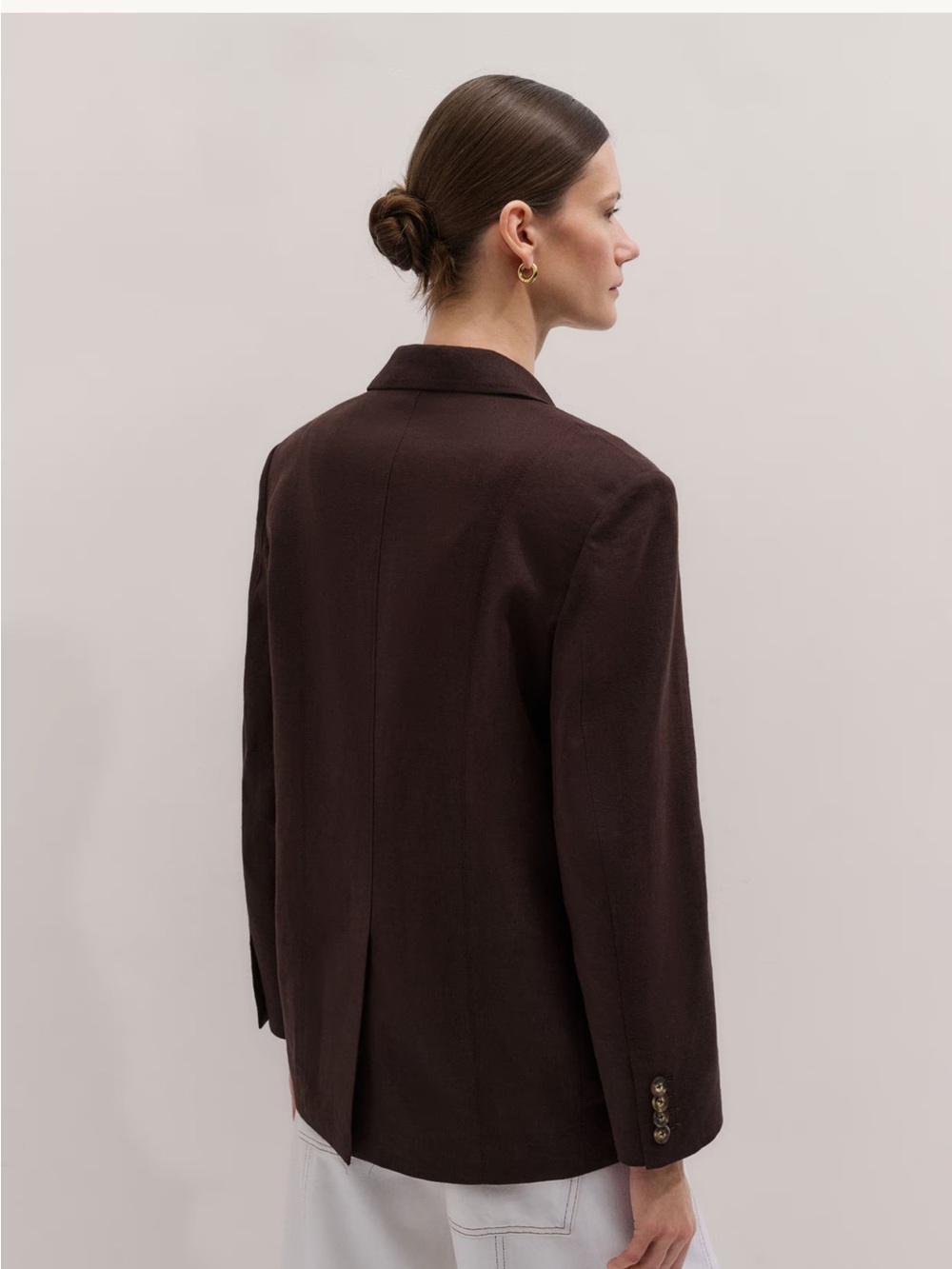 ME+EM Chocolate Brown Blazer - Picture 3 of 6